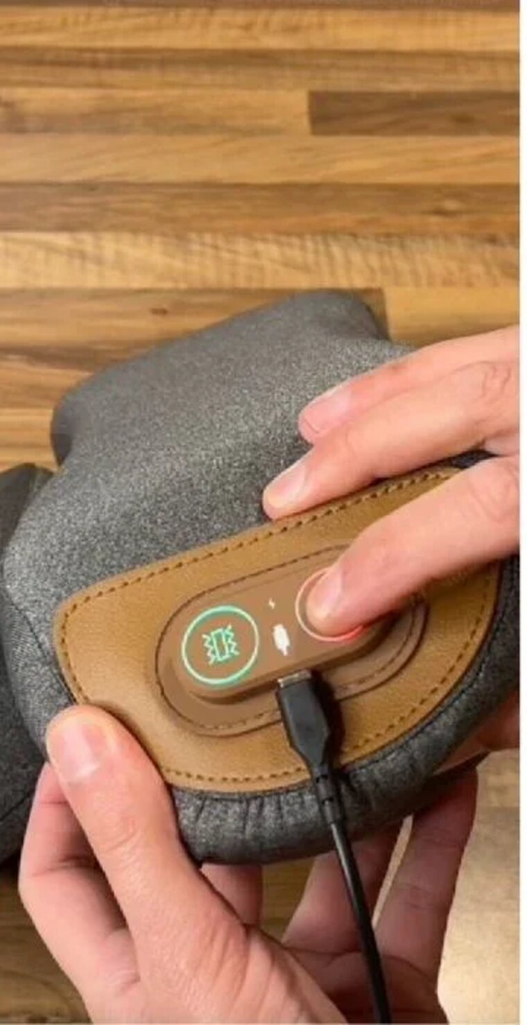 Massageknoten und Wärmefläche im Detail